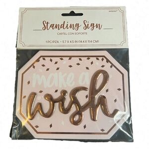 Amscan Pink and Gold Celebration Standing Sign
